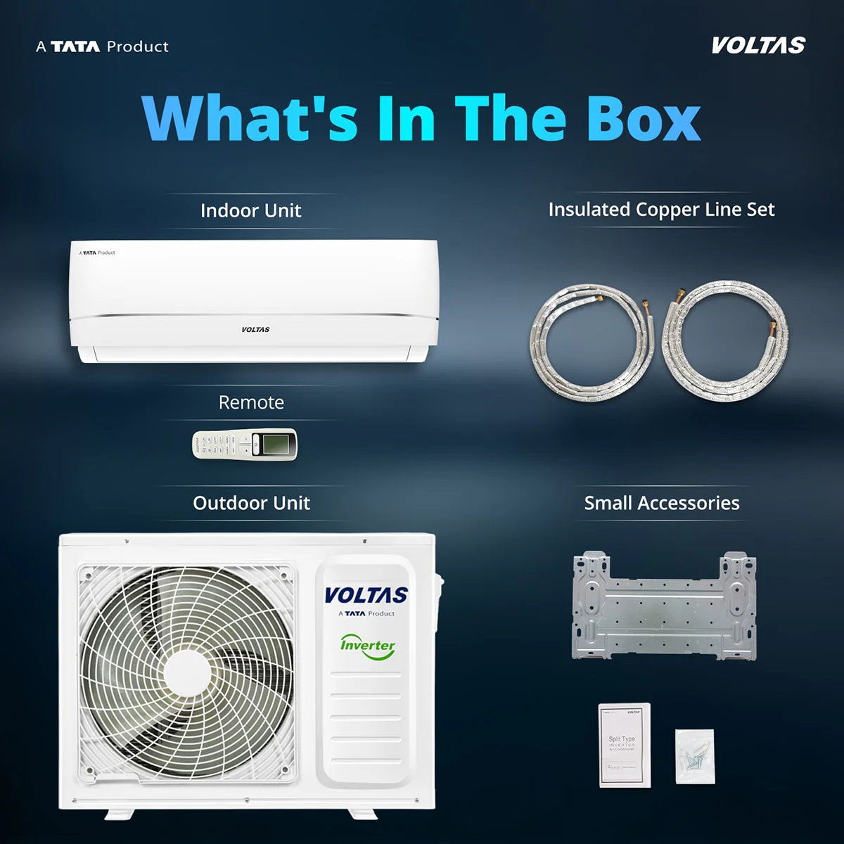 Voltas Split Air Conditioner, 1.5 Ton, 3 Star - 183INV Vectra Zenith Silver - Image 4