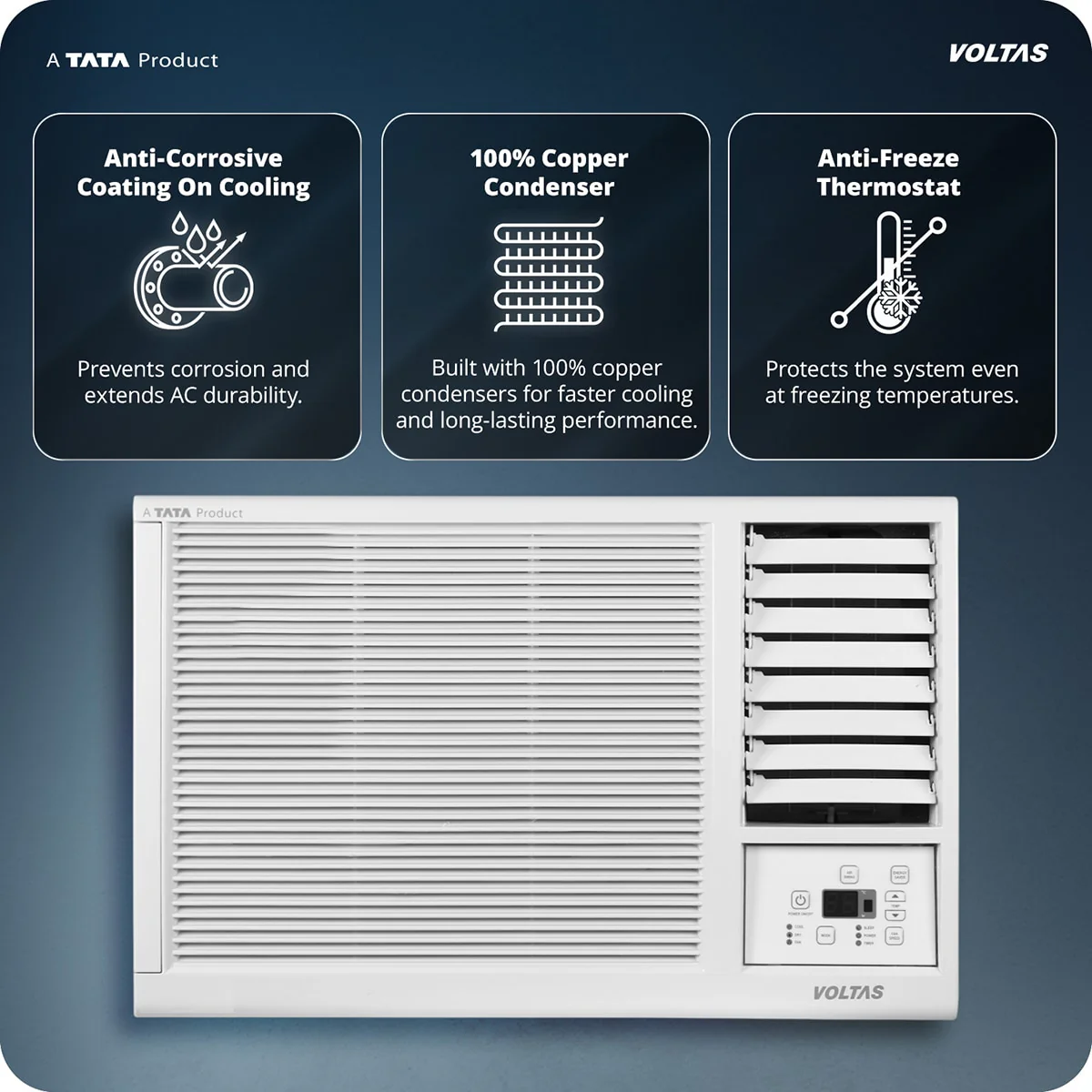 Voltas Window Air Conditioner 122 Vectra FS Platina - Image 9