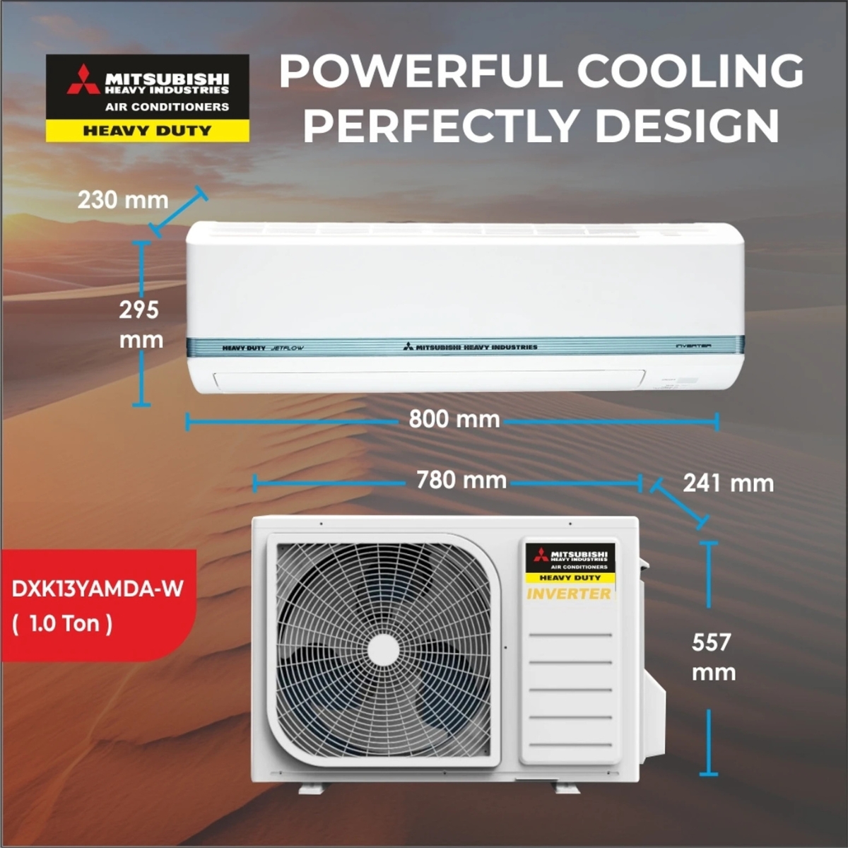 MITSUBISHI HEAVY INDUSTRIES 2026 Model 1.75 Ton 3 Star Split Hyper Inverter AC (DXK21YAMDA-W, White) - Image 2