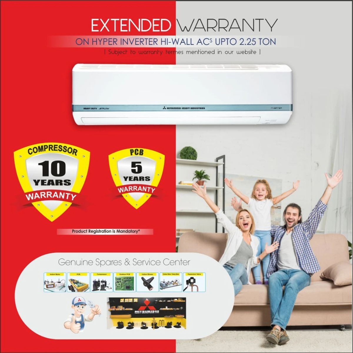 MITSUBISHI HEAVY INDUSTRIES 2026 Model 1.75 Ton 3 Star Split Hyper Inverter AC (DXK21YAMDA-W, White) - Image 8