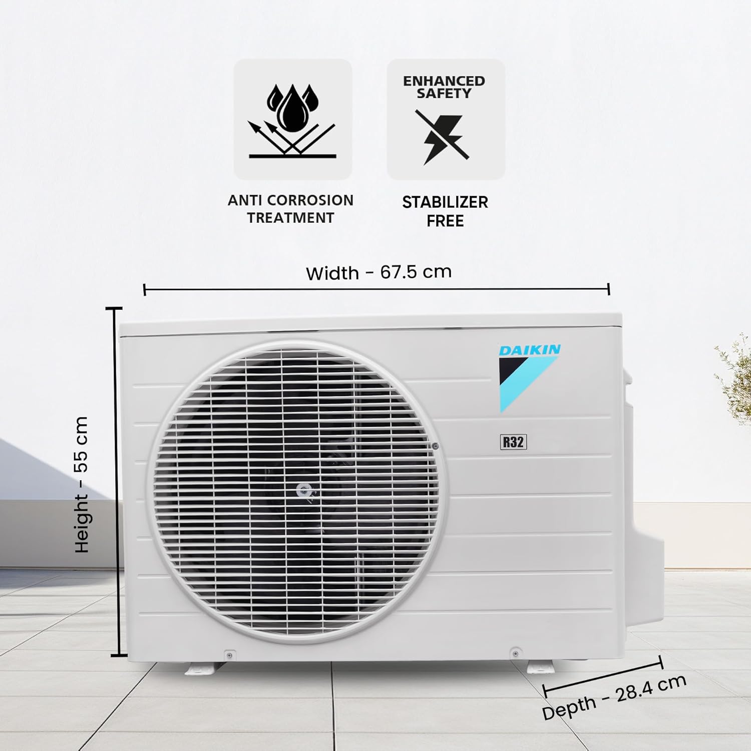 Daikin 0.8 Ton 2 Star, New Star rated,Fixed Speed Split AC (Copper, PM2.5 Filter, FTQ28XV16, White) - Image 4