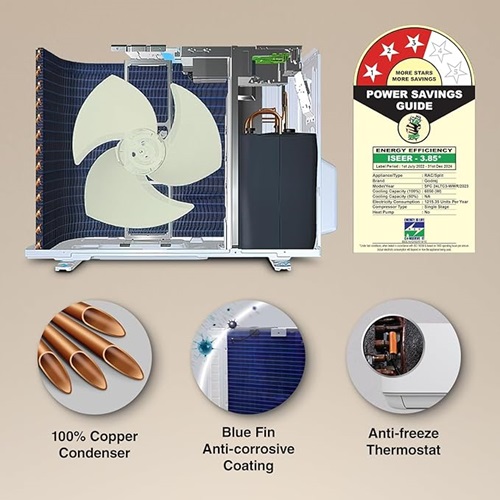 Godrej 2 Ton NON INVERTER 3 Star, 4-Way Air Swing Fixed Speed Split AC (Copper, Anti-Dust Filter, AC 2T DSS 24LF3R32 - WWR - White) - Image 6