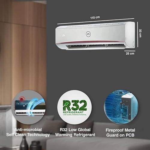 Godrej 2 Ton NON INVERTER 3 Star, 4-Way Air Swing Fixed Speed Split AC (Copper, Anti-Dust Filter, AC 2T DSS 24LF3R32 - WWR - White) - Image 3