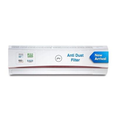 Godrej 2 Ton NON INVERTER 3 Star, 4-Way Air Swing Fixed Speed Split AC (Copper, Anti-Dust Filter, AC 2T DSS 24LF3R32 - WWR - White)